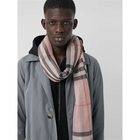 burberry lightweight check wool and silk scarf ash rose|Burberry Lightweight Check Silk Scarf .